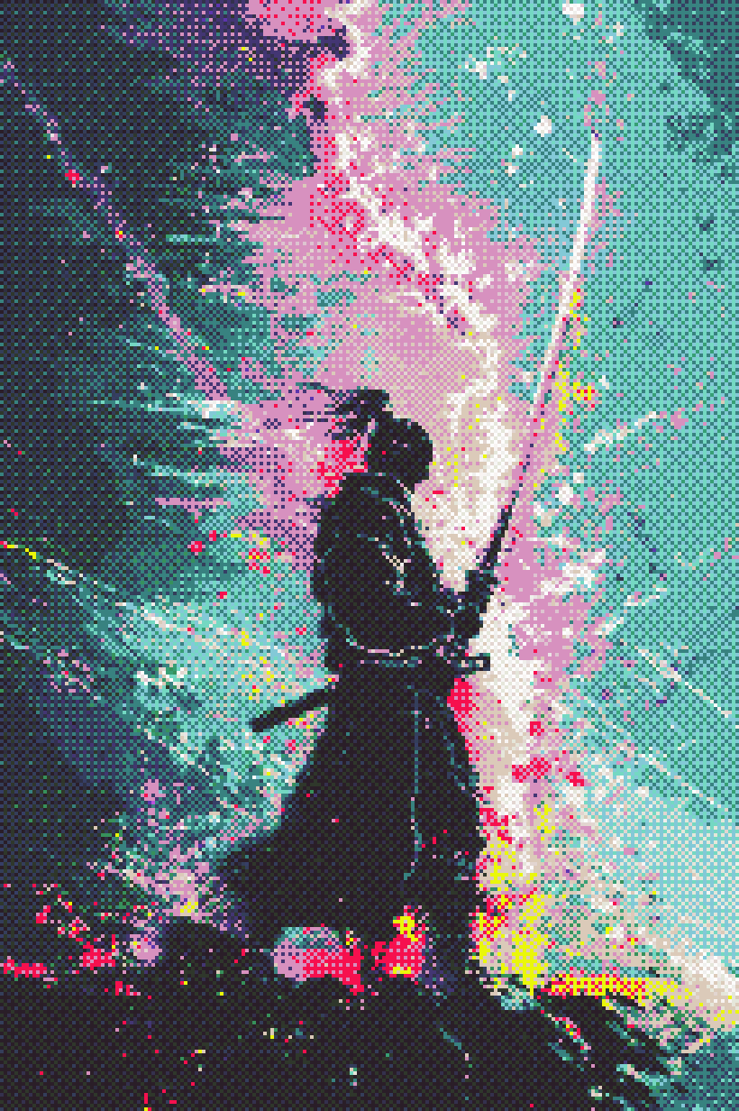 Two figures in conversation